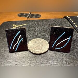 Black and Blue vintage cufflinks